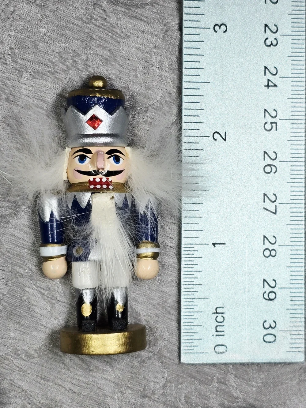 Coming Soon Mini Wooden Christmas Nutcracker Soldier King Figurine 3.5